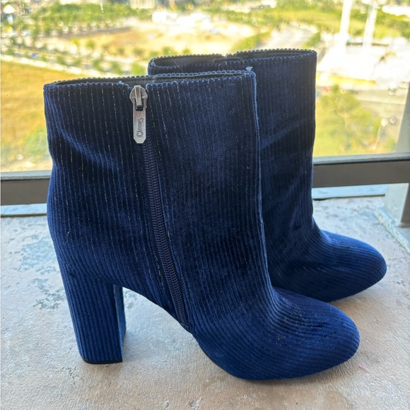 Suede blue and silver booties. Size 7.5. - Picture 2 of 5